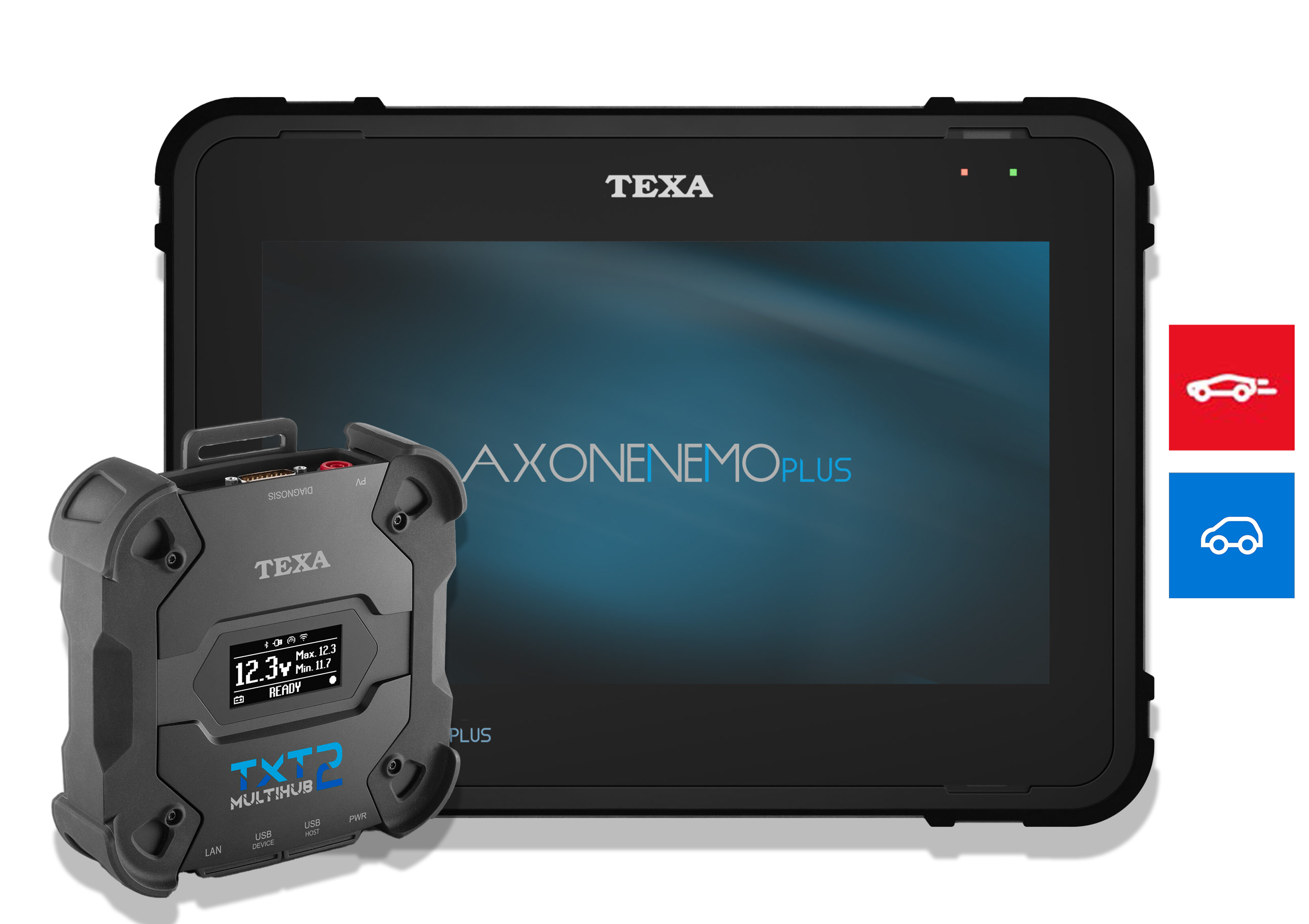 Diagnosegerät Texa AXONE Nemo Plus mit Navigator TXT MULTIHUB 2 Pkw (ohne Verträge)