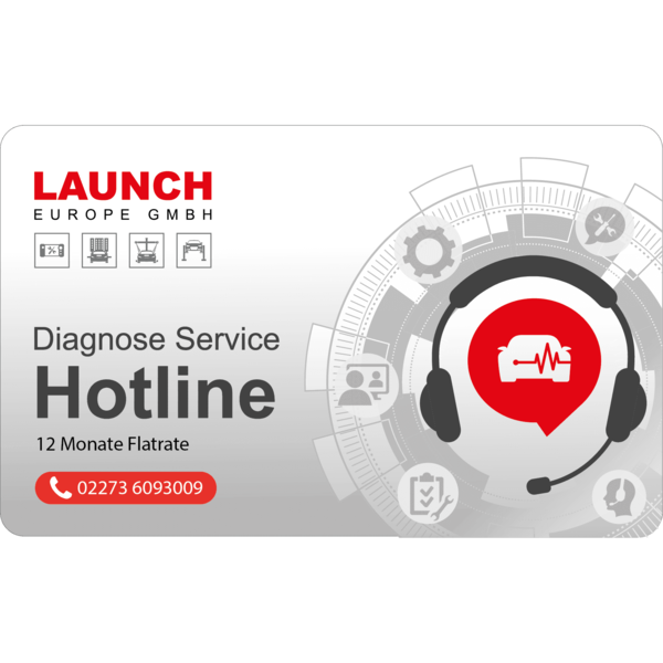Launch Diagnose Hotline 12 Monats-Flatrate-Karte